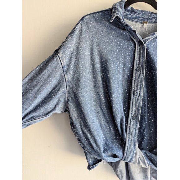 Young Fabulous and Broke Rhinestone Twist Front Blouse - Picture 4 of 8